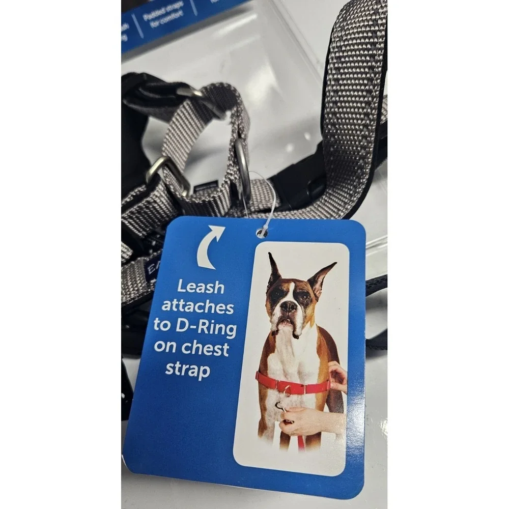 PETSAFE Deluxe Easy Walk no-pull dog harness steel/black Sz M‎